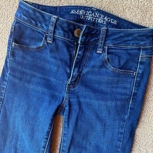 American Eagle Women’s Jeggings, COLOR: dark blue, SIZE: 00, regular length